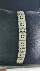 Gold-Diamond Bracelet 99 Diamonds 2.97 Carat T.W. 14K White Gold 31.2g